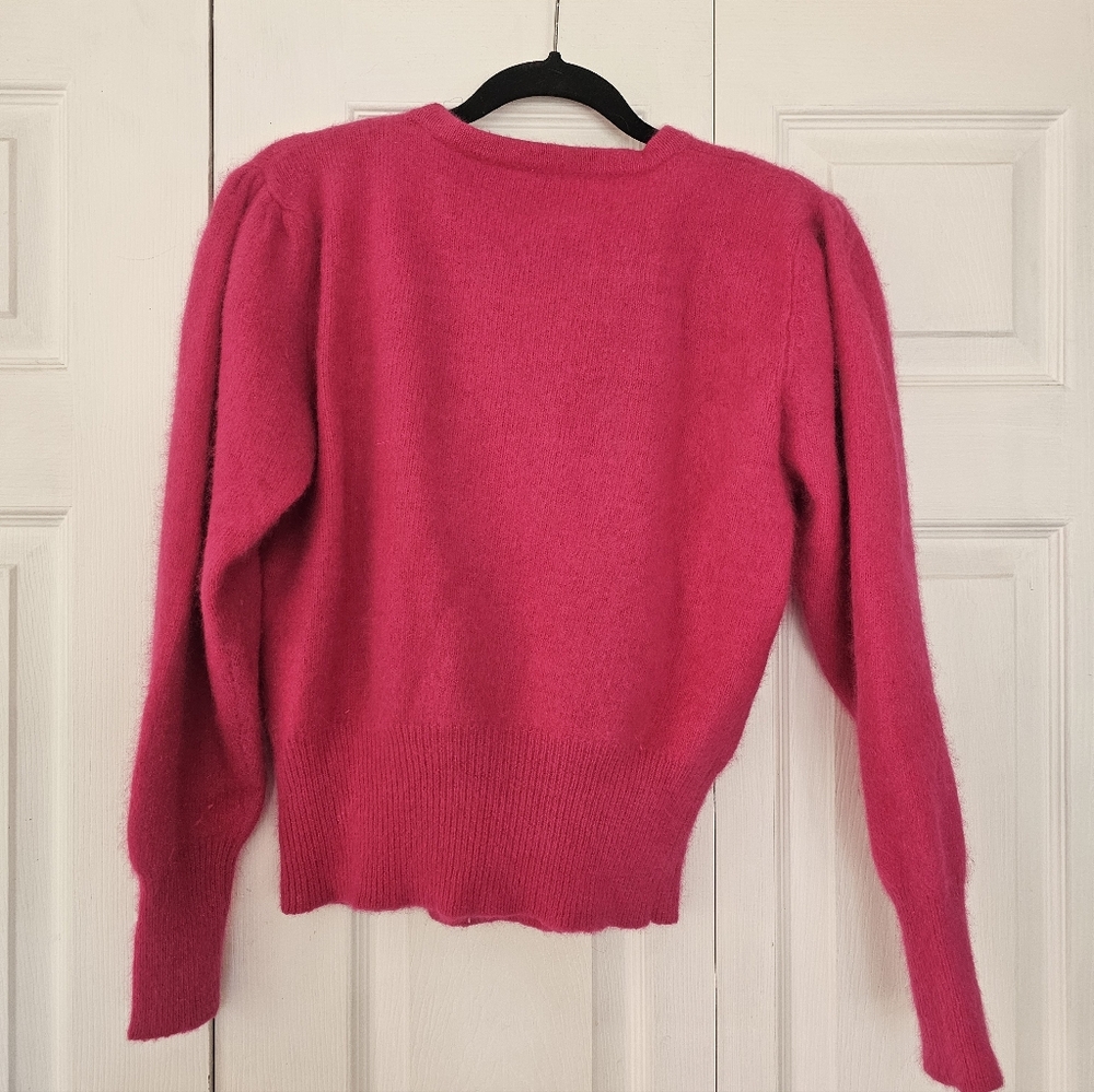 Vintage Pink Sweater with Bow Accents - Picture 4 of 4